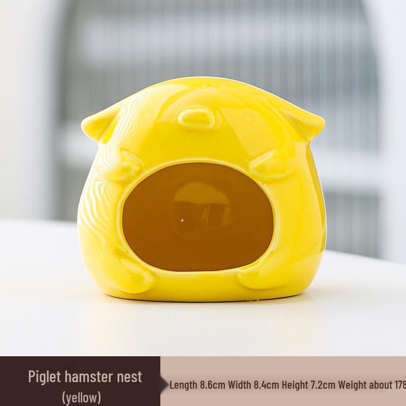 Охлаждающее керамическое убежище для хомяков: Летний приют и игровой домик