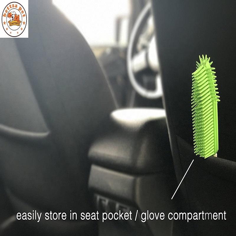 Multi-Purpose Rubber Pet Hair Removal Brush for Furniture Car Interior Dog Cat Hair Cleaning Brush
