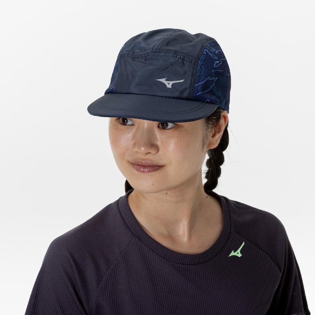 Mizuno UV Summer Heat Sports One Size Fits All Women's Cap, Protection, Protection, Cap, 32JWC301, Navy/Blue,