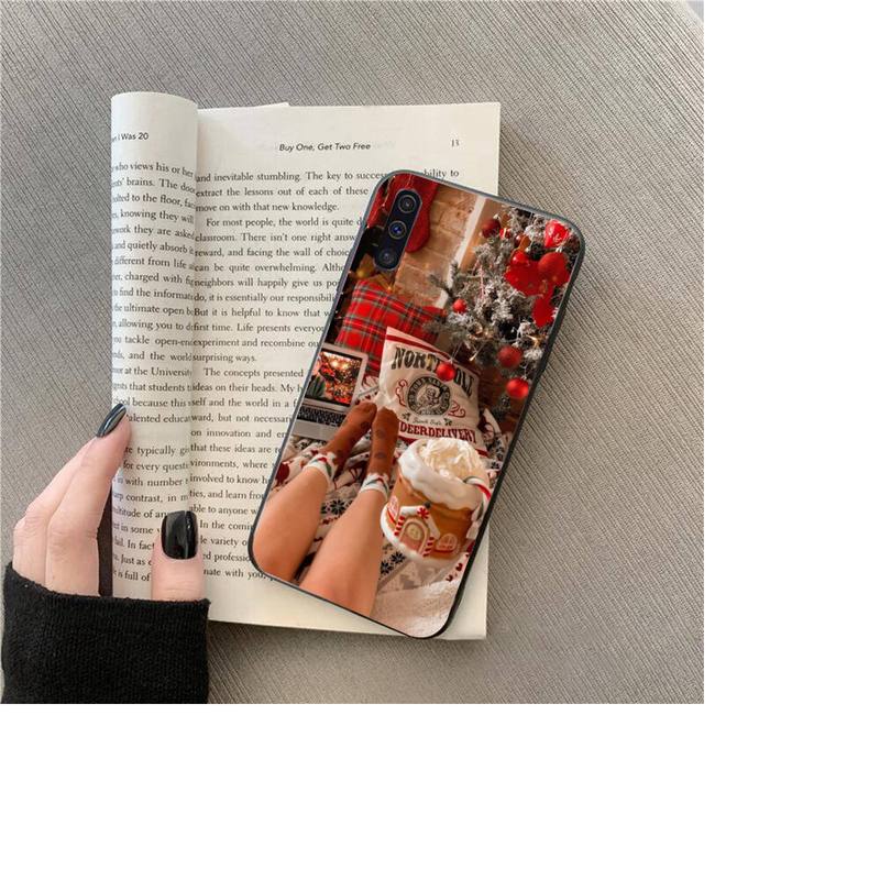 Чехол для телефона Christmas Tree Winter Coffee Girl для Samsung Galaxy A6 plus A51 30s 21S A10 70 40 Fundas Coque