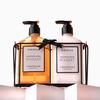Kimirica Bouquet Hand Wash Hand Lotion Duo Set with Metal Caddy | Goodness of Frangipani and Rose, 100% Vegan | Unisex | Long Lasting Fragrance