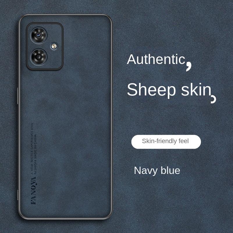 Простой кожаный удобный замшевый чехол для Moto G55 G35 G85 G34 G24 Power G04 G14 G54 G84 E13 Защитная крышка объектива камеры