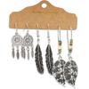 Antique Sliver-Plated Hollow Alloy Geometric Dangle Indian Earrings For Women Gypsy Zircon Boho Ethnic Leaf Bell Tassel Earring