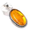Baltic Amber Gemstone 925 Sterling Silver Jewelry Pendant 2.09"