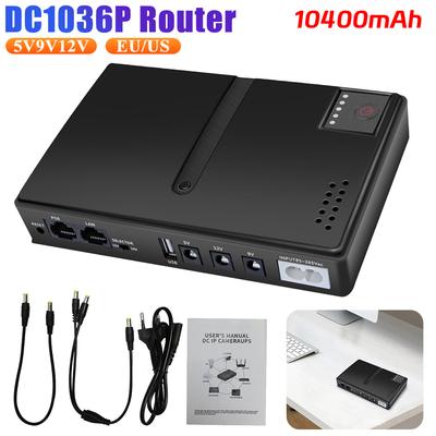 AC85-265V DC1018P Роутер 5V9V12V 36W Оптический Кот Монитор Резервный Источник Бесперебойного Питания 10400 мАч DC Зарядное Устройство Зарядка для Мобильного Телефона ИБП