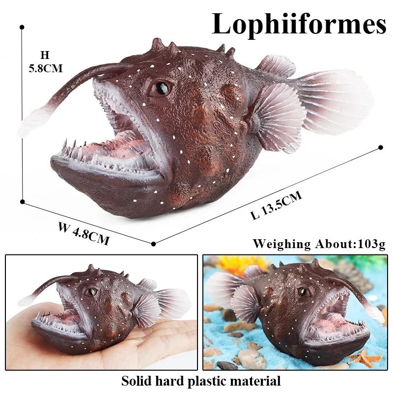 Oenux Модель Морские Животные Фигурки Экшн Океанские Рыбы Парусник Окунь Групер Лосось Фигурки для Аквариума ПВХ Обучающая Детская Игрушка