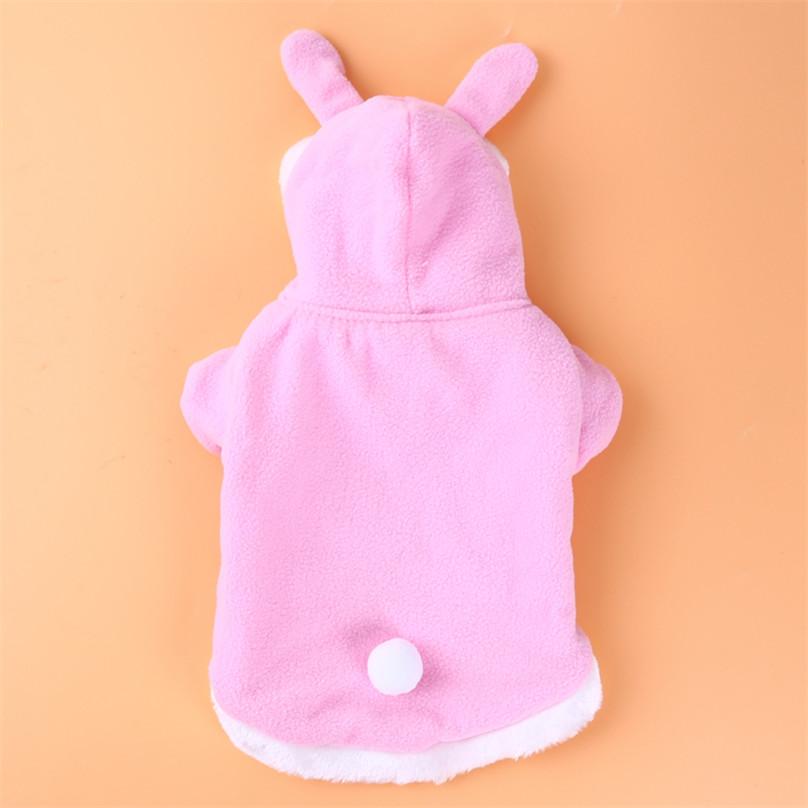 Костюмы кролика, одежда для кошек, толстовки с капюшоном для домашних животных, флисовый теплый наряд для щенка, теплый кошачий наряд