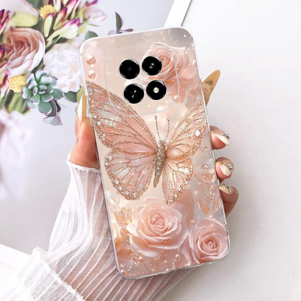Transparent For Realme V60 RMX3995 V60S RMX3996 Cover For Realme V60 Case Cute Cat Fashion Butterfly Funny Painted Casing