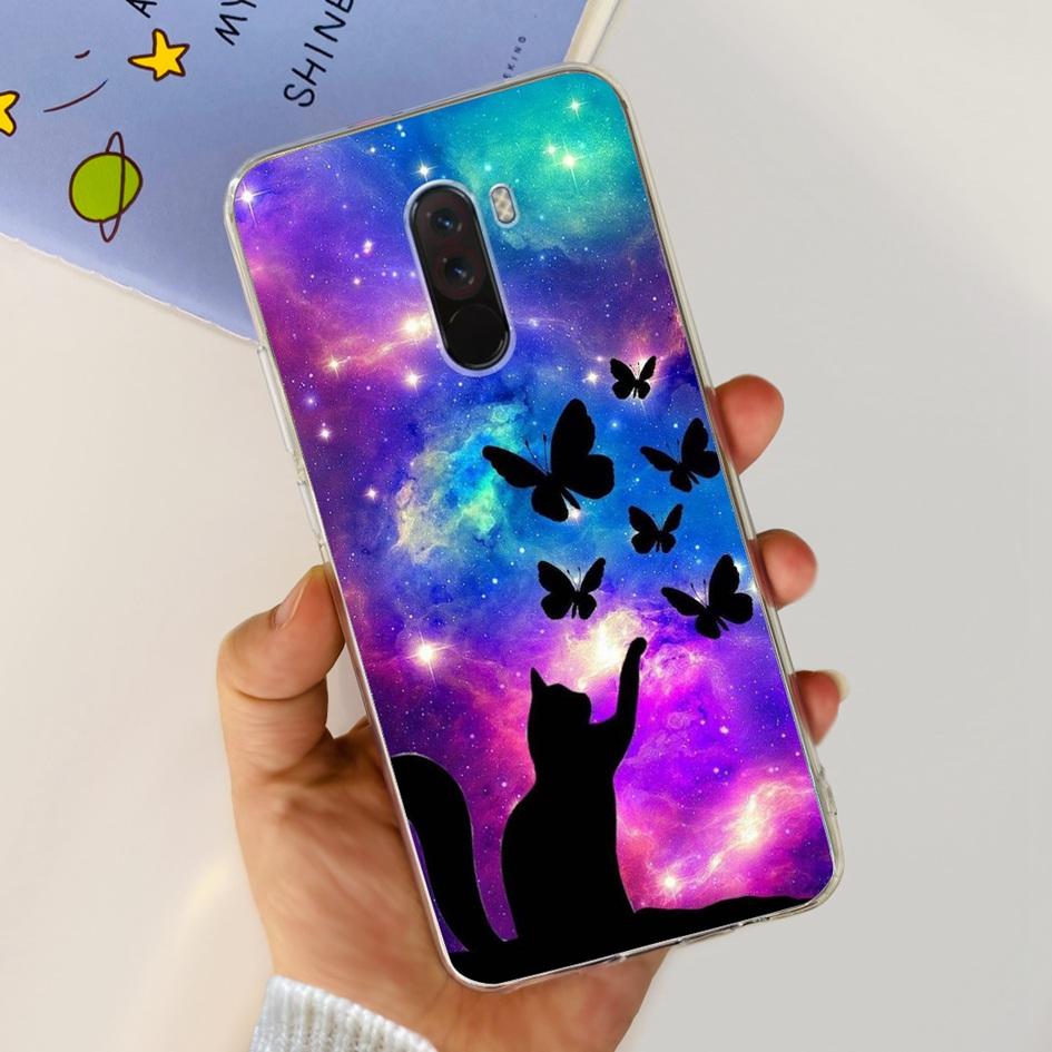 6,81" Чехол для Xiaomi Mi Pocophone F1 Силиконовая задняя крышка Модный ТПУ чехол для телефона Для Xiaomi Poco F1 Чехлы PocofoneF1 Мягкий бампер