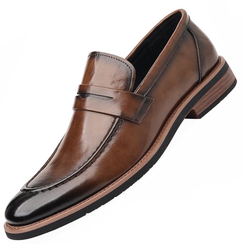 Мужские лоферы Высокое качество Классический стиль джентльмена Офисная работа Взрослый костюм Кожаная обувь Черный Роскошный Новый 37-48
