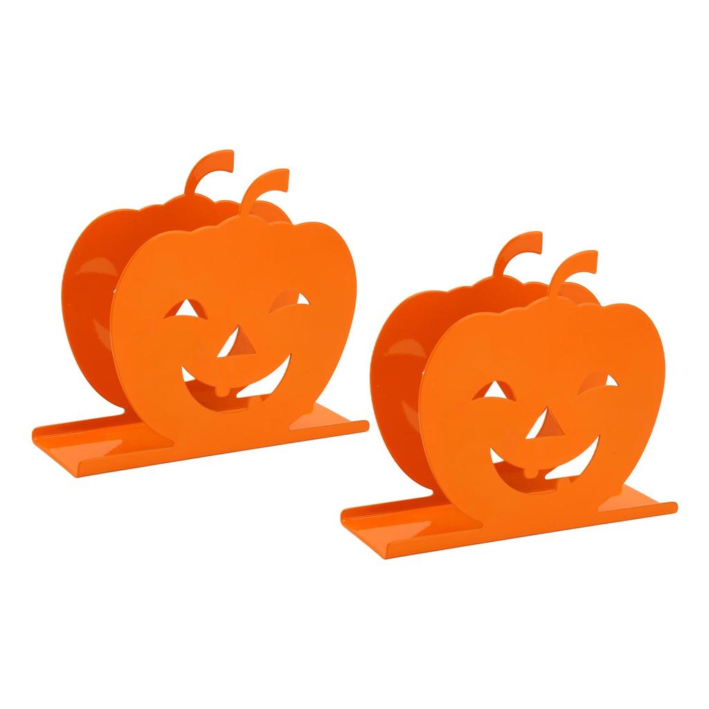 2 шт. Симпатичный держатель для салфеток в виде тыквы, железный держатель для бумажных салфеток, полый декоративный диспенсер для салфеток 