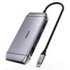 Choetech 9-in-1 Multifunctional USB-C Hub: 3x USB 3.2 Gen 1, SD/TF Card Reader, 4K HDMI, FHD VGA, USB-C, RJ45 (Gray)
