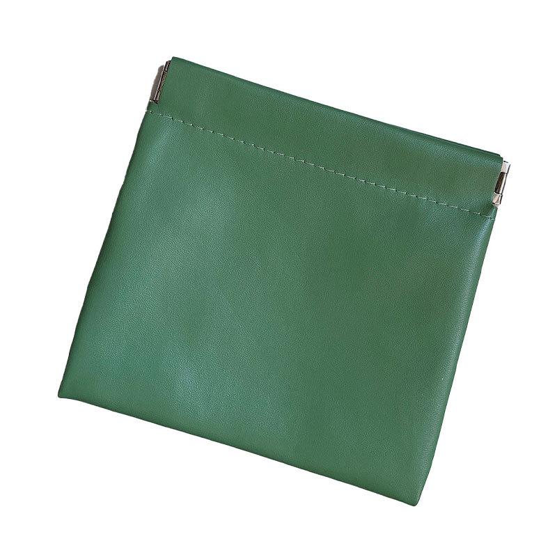 Portable Solid Color PU Waterproof Makeup Bag