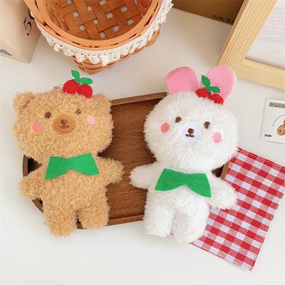 Новый плюшевый кулон-кролик Cherry Bear, милая мультяшная кукла, брелок для школьного ранца, кукла-приз