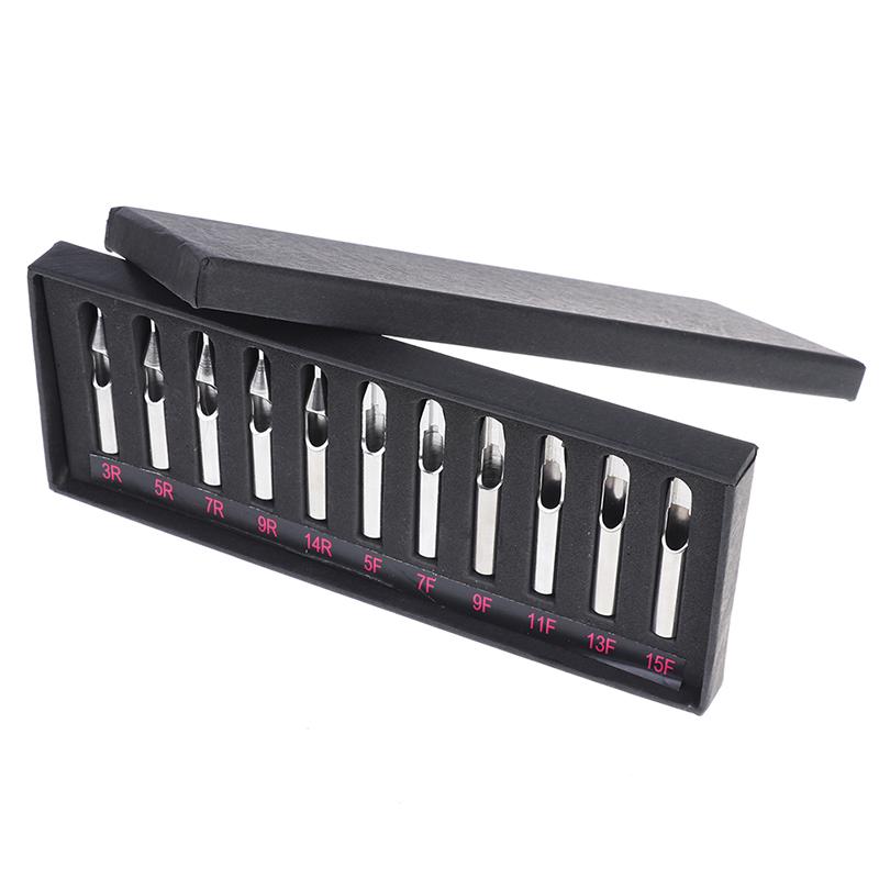 11 шт. набор насадок для тату-машинки из нержавеющей стали для рукоятки тату-машинки