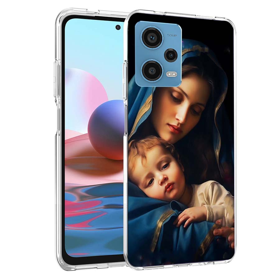 The Virgin Mary and the Baby Phone Case For Redmi Note 13 12 14 15 Pro Plus 13R 11 11T 11E 11S 10 Pro 10S 9 9S Cover Cell Clear