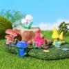Colorful Mushroom Succulent Garden Decor - Miniature Moss Landscape Accessories