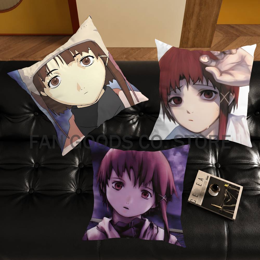 Anime Serial Experiments LLain Printed Pillow Cover Cushion Case Simple Sofa Pillow Case No Pillow Core