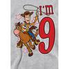 Toy Story Childrens/Kids I'm 9 Woody Heather Birthday Pullover Hoodie