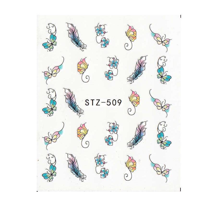 Переводные наклейки для ногтей Flower Butterfly Nail Art для украшения ногтей
