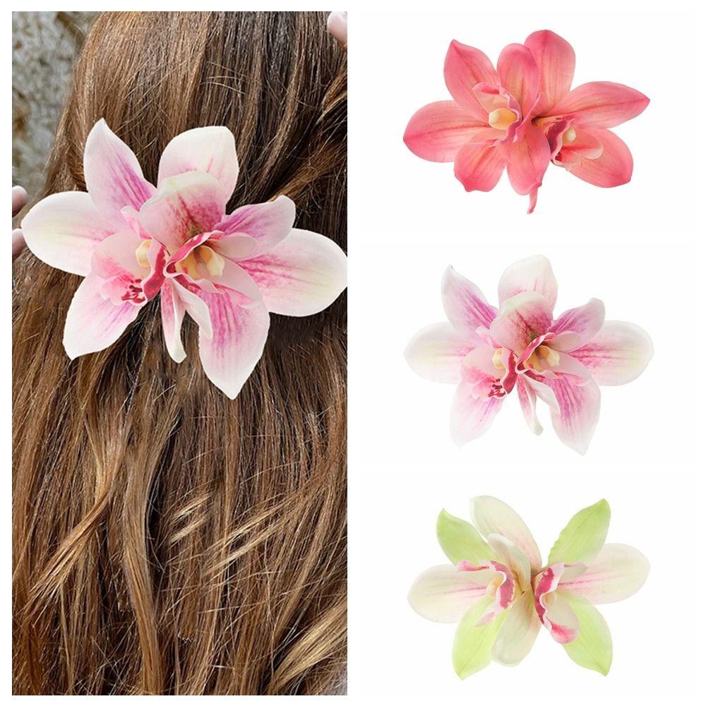 Barrettes Orchid Flower Hairpin Bohemia Korean Style Hairpins  Daily