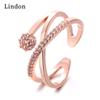 Классическое кольцо Lindon из медного сплава с цирконием, женские ювелирные изделия, свадебный подарок для вечеринки