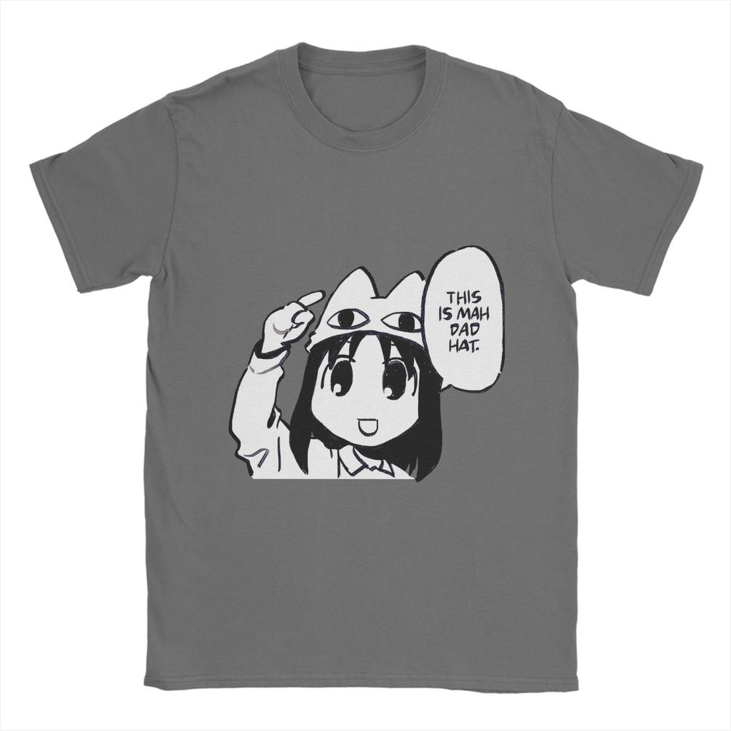 Аюму Осака Хлопковая футболка для мужчин Лето Azumanga Daioh Эстетичные футболки Круглый вырез Популярные футболки Оверсайз Оптовая одежда