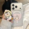 Пингвин с сердечками в горошек, кукла, магнитный держатель для iPhone 11 Pro Max, чехол для телефона Apple 11, 11 женский 11