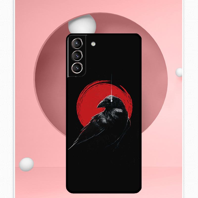 Чехол Crow Raven Dark Skull для Samsung Galaxy S25 Ultra S20 S21 S22 S23 S24 Plus S9 S10 S24 FE S25 FE Чехол Funda