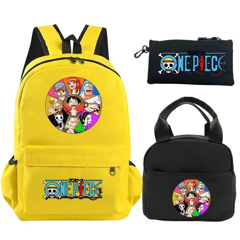 3 шт./компл. рюкзак, цельный рюкзак с принтом в стиле аниме, сумка для обеда, пенал для подростков, детский школьный рюкзак для девочек и мальчиков