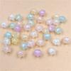 Acrylic Jewelry Making Fluorescent Powder Loose Beads 10pcs Macaron Beading Material Pointed Heart/Star For Bracelet Necklace  Beads