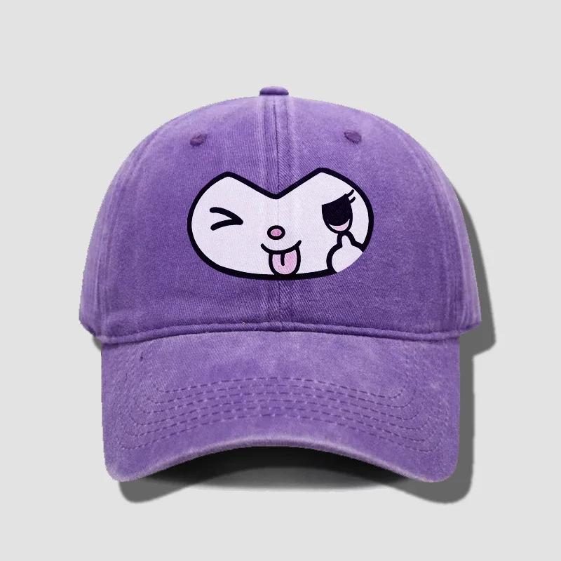 Kuromi Baseball Caps Adult Outdoor Hat Cute Anime Melody Cinnamoroll Sanrios Cap Cotton Cartoon Bonnet Girl Headgear Women Gift