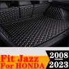 Sinjayer Waterproof Highly Covered Car Trunk Mat Tail Boot Pad Carpet Cover High Side Cargo Liner For Honda Fit Jazz