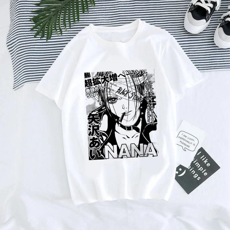 ZX TEE Аниме-футболка Нана Аниме-футболка Нана Осаки Футболка с персонажем манги Мерч BLACK STONES Футболка с принтом японского аниме-персонажа