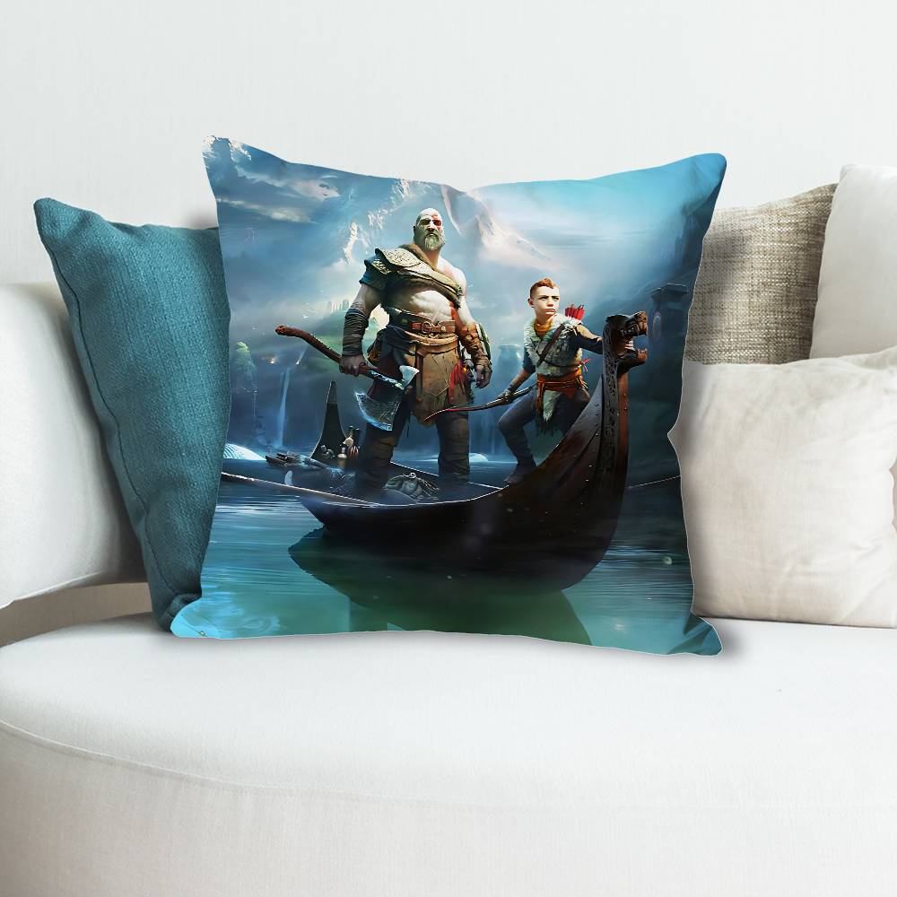 Game GGod of WWar Anime Celebrity Merchandise AllMatch Printed Pillow Case Sofa Car Office Room Decoration Protector