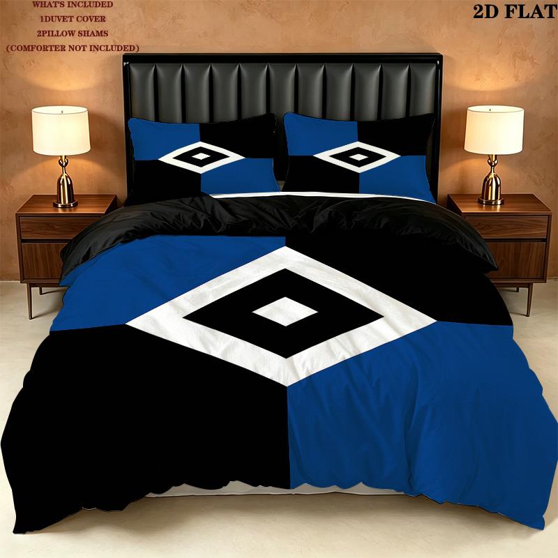 Hsv Pattern Bedding Quilt Set Quilt Cover Pillowcase Home Birthday Gift(1 * duvet cover + 2 * pillowcase, without core)