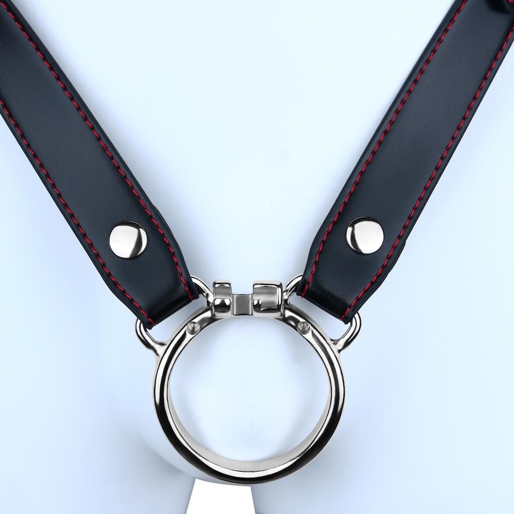 ANOSX Male Harness Bondage PU Leather Band Men's Chastity Belt For Chastity Cage Penis Ring Belts Body Restraint Strap Underwear