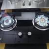 7.0 кВт бытовая двухконфорочная плита с высоким огнем, взрывозащищенная стеклянная плита на сжиженном природном газе, встроенная газовая плита