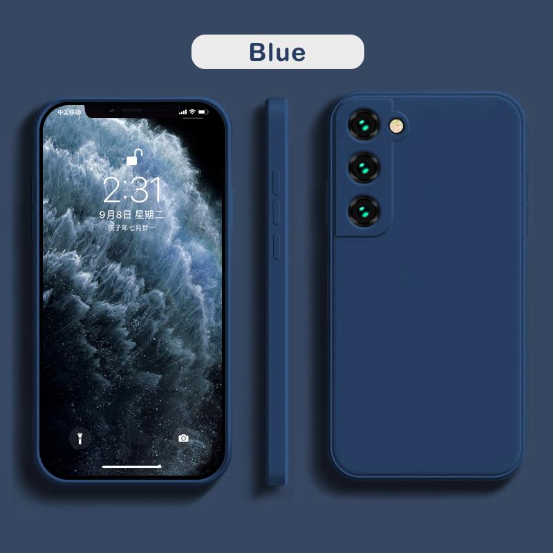 Роскошный квадратный жидкий силиконовый чехол для Samsung Galaxy S25 S24 S23 FE S22 Ultra S21 S20 S10 Plus A52 A53 A54 A33 A72 A32 4G 5G мягкий чехол