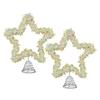 1/2Pcs Christmas 3D Tree Top Star Glittered Decoration with LED Lights Colorful Silk Threads Visual Appeal Holiday Seasonal Decor