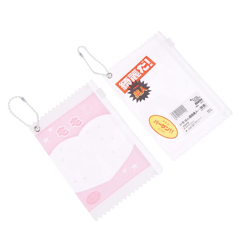 1Pc Cute Transparent Candy Bag Props Badge Storage Display Bag Pendant Protective Shell Card Sleeves Holder Bag