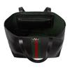 Gucci Ophidia Web Detail Double G Logo Soft Leather Tote Bag Men Tote Bags Black 834463-AAE1A-1042