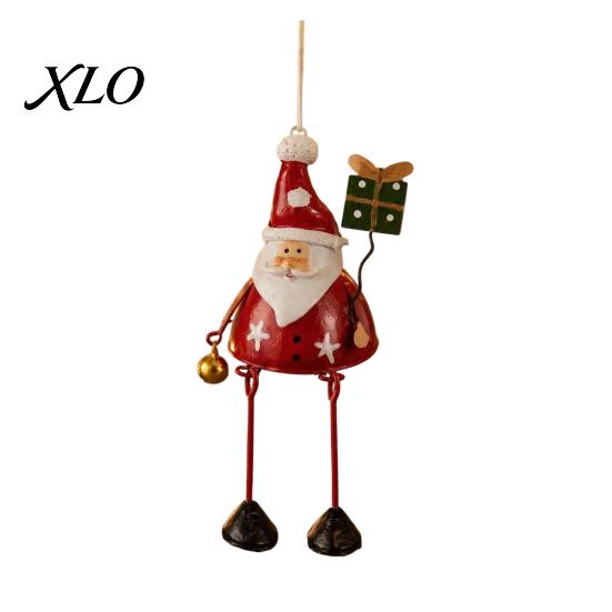 Classic Winter Theme Party Accents Christmas Tree Ornaments, Santa/Snowman/Elk Rustic Holiday Xmas Hanging Festive Fireplace Garland Embellishments