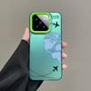 Чехол для Xiaomi Redmi Note 15 14 5G 13 12 10 11 Pro Plus 4G 15C 14C 13C 12C Серебристый IMD Чехол Самолеты Карта Мира Путешествия Любовь Сердце