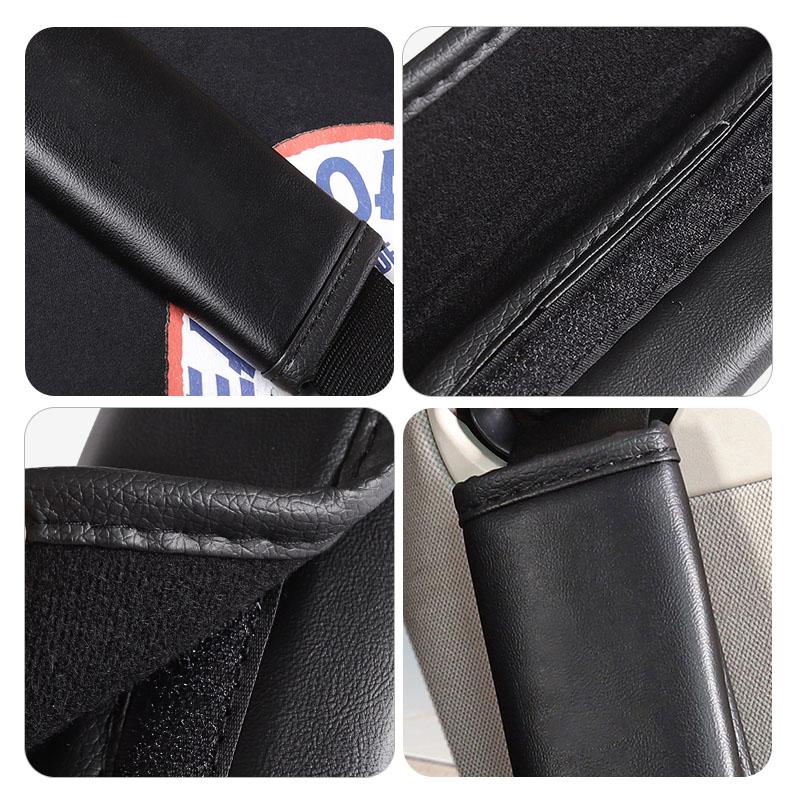 CCTNM1 2pcs Car Seat Belt Cover Leather Shoulder Pad Accessories For Chevrolet Bolt Spark Tahoe Z71 Aveo Impala Lacetti Malibu Sail SS