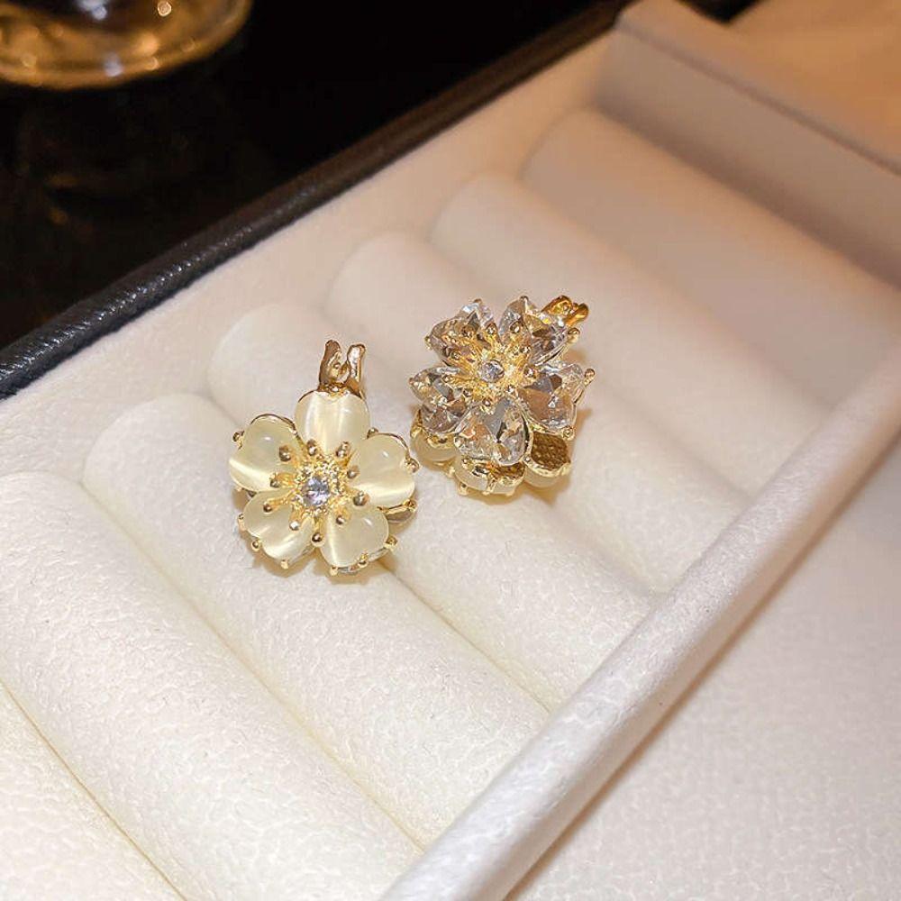 Серьги в пасторальном стиле, с цветами, винтажные, бижутерия, аксессуары, серьги с кристаллами, украшение