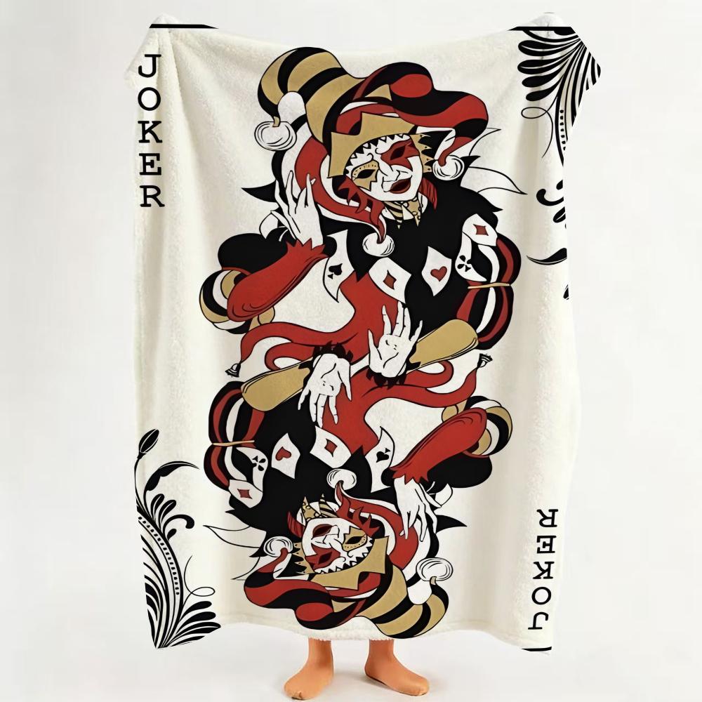 Game P Playing C Cards Throw Flannel Throw Blanket Suitable for Sofa Living Room Bedroom