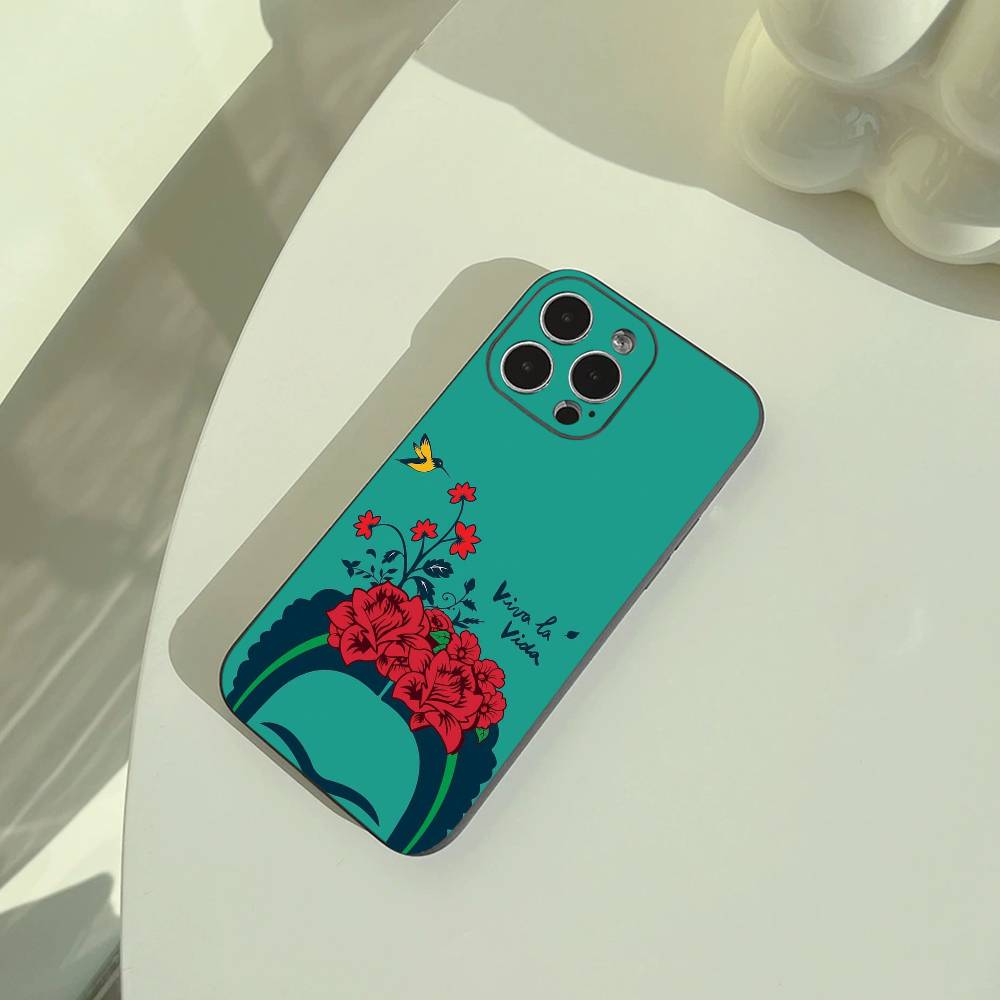 A-Художник F-Фрида K-Калос Чехол для телефона Для iPhone 17,16,15,14,13,12,11 Pro Max,16/15/14Plus,XS Мягкий Черный Чехол