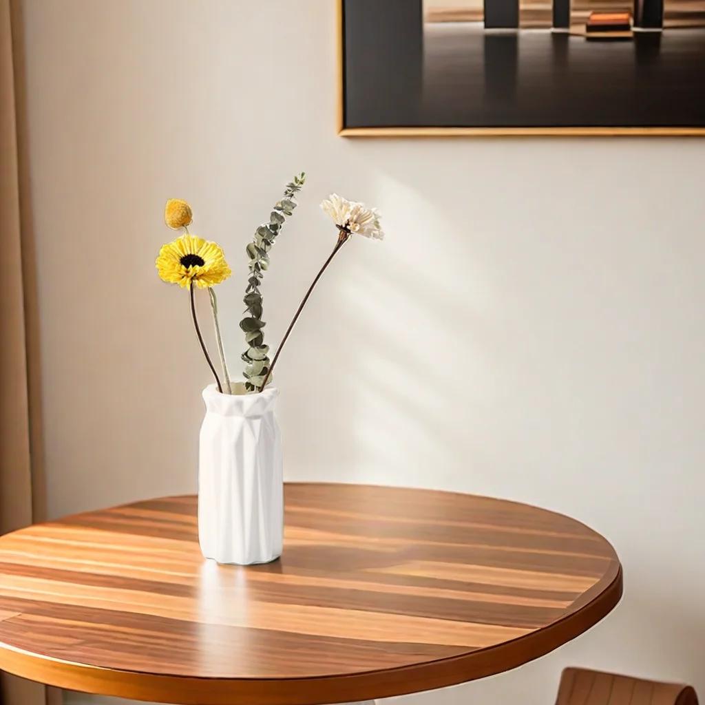 Nordic Style Flower Vase Living Room Decoration Ornaments Modern OrigamiPlastic Vases for Flower Arrangements Home Decor