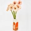 Ceramic Orange Juice Vase Vintage Flower Vases Durable Juice Box Vase  Home Room Decor